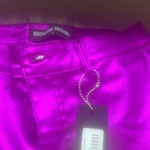 Vixen metallic purple cargo stacked jeans w some stretch